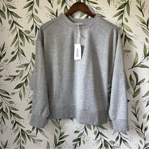 Haven Well Within Lightweight Crewneck Sweater. Small. Gray. NWT. - Picture 1 of 9